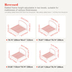 Removable Covers Beech Wood Bed Frame - Retro Customizable & Eco-Friendly Bed Lumendat