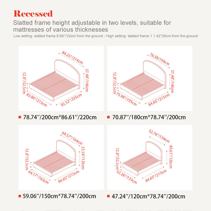 Removable Covers Beech Wood Bed Frame - Retro Customizable & Eco-Friendly Bed Lumendat