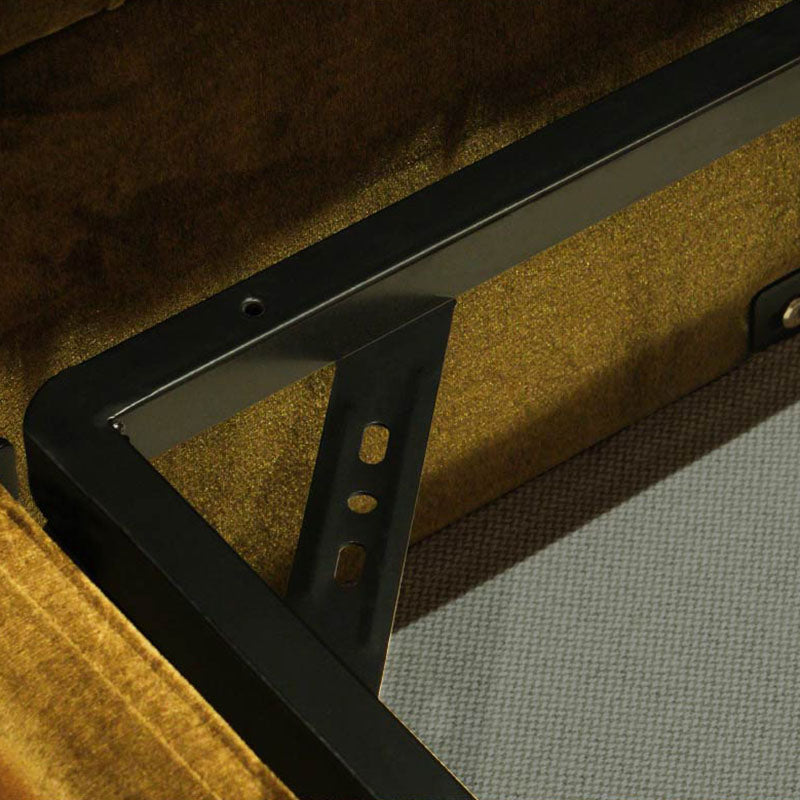 Velvet Sustainable Solid Wood Bed Frame - Vintage Cottage Olive Green Tufted Design Lumendat