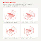 Modern Cream Soft Upholstered Headboard Fabric Bed Frame - Minimalist Elegant Clean Edges Bed For Your Bedroom Lumendat