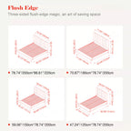 Modern Cream Soft Upholstered Headboard Fabric Bed Frame - Minimalist Elegant Clean Edges Bed For Your Bedroom Lumendat