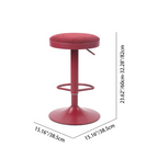 Modern Minimalist Carbon Steel Cotton-Linen Cylindrical Bar Stool Backless For Dining Room & Kitchen DFM-F
