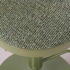 Modern Minimalist Carbon Steel Cotton-Linen Cylindrical Bar Stool Backless For Dining Room & Kitchen DFM-F