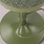 Modern Minimalist Carbon Steel Cotton-Linen Cylindrical Bar Stool Backless For Dining Room & Kitchen DFM-F