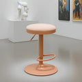 Modern Minimalist Carbon Steel Cotton-Linen Cylindrical Bar Stool Backless For Dining Room & Kitchen DFM-F