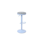 Modern Minimalist Carbon Steel Cotton-Linen Cylindrical Bar Stool Backless For Dining Room & Kitchen DFM-F