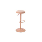Modern Minimalist Carbon Steel Cotton-Linen Cylindrical Bar Stool Backless For Dining Room & Kitchen DFM-F