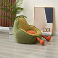 Lumendat Contemporary Creative Avocado-Shaped EPS Particles Fabric Kids Accent Chair Backrest Armrest For Living Room Lumendat