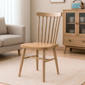 Contemporary Nordic North American Ash Wood Dining Chair - Rectangular Back Chairs For Dining Room & Kitchen Lumendat
