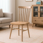 Contemporary Nordic North American Ash Wood Dining Chair - Rectangular Back Chairs For Dining Room & Kitchen Lumendat