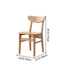 Contemporary Nordic North American Ash Wood Dining Chair - Elliptical Rectangular Back Chairs For Dining Room & Kitchen Lumendat