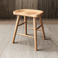 Contemporary Nordic North American Ash Wood Saddle Seat Dining Chair - Curved Wooden Chairs For Dining Room & Kitchen Lumendat