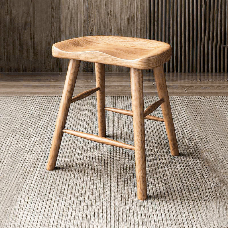 Contemporary Nordic North American Ash Wood Saddle Seat Dining Chair - Curved Wooden Chairs For Dining Room & Kitchen Lumendat