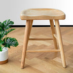 Contemporary Nordic North American Ash Wood Saddle Seat Dining Chair - Curved Wooden Chairs For Dining Room & Kitchen Lumendat