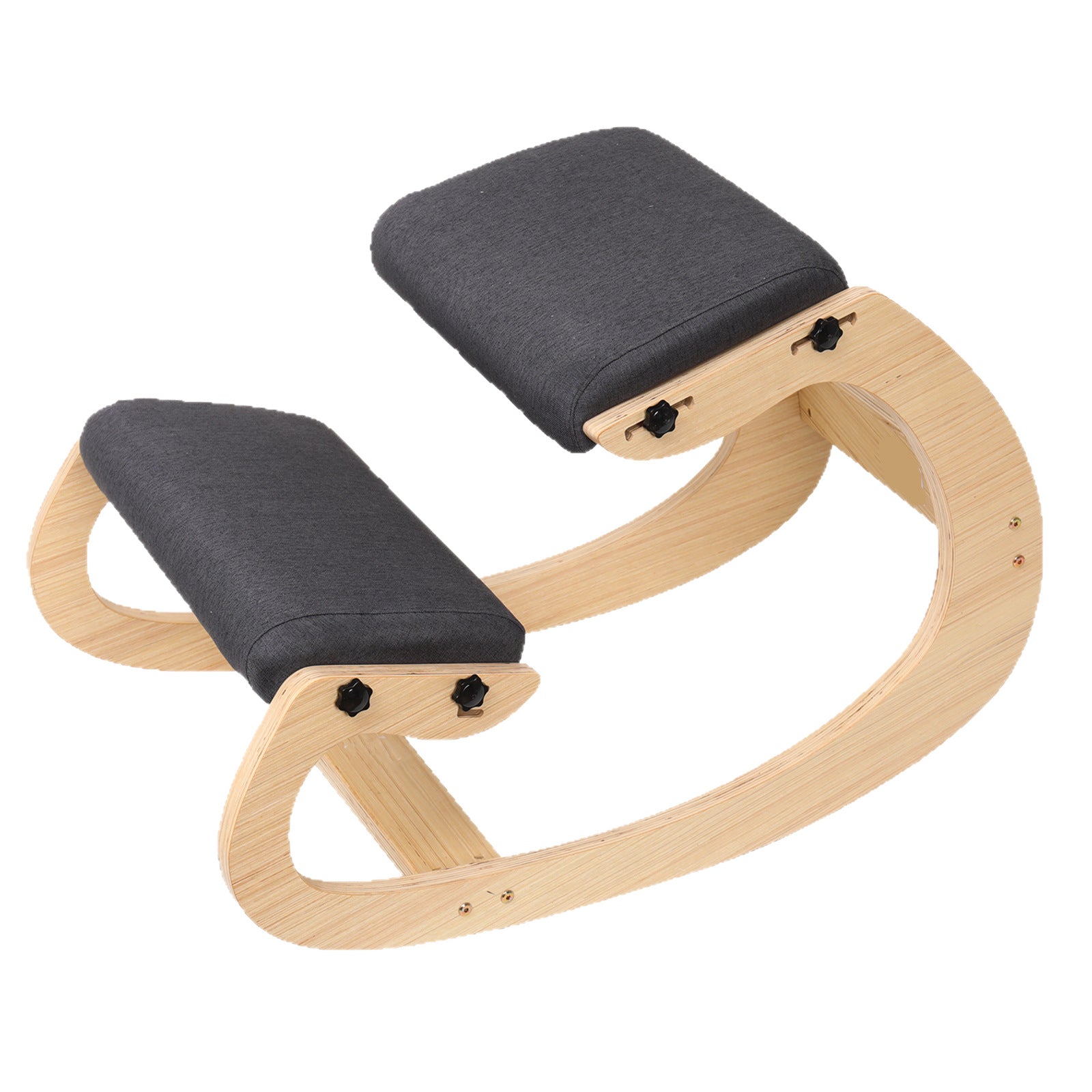 Modern Minimalist Curved Kids Solid Wood Cotton-Linen Correction Chair Desk Chair Armless Backless For Home Office DFM-F