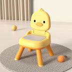 Lumendat Contemporary Creative Round Duck-Shaped PP TPE PU Leather PVC Height-Adjustable Kids Dining Chair Backrest Armless For Dining Room & Kitchen Lumendat