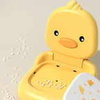 Lumendat Contemporary Creative Round Duck-Shaped PP TPE PU Leather PVC Height-Adjustable Kids Dining Chair Backrest Armless For Dining Room & Kitchen Lumendat