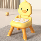Lumendat Contemporary Creative Round Duck-Shaped PP TPE PU Leather PVC Height-Adjustable Kids Dining Chair Backrest Armless For Dining Room & Kitchen Lumendat