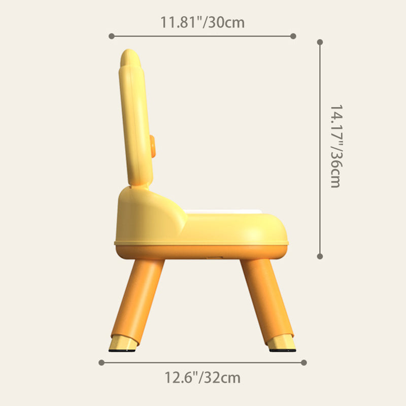 Lumendat Contemporary Creative Round Duck-Shaped PP TPE PU Leather PVC Height-Adjustable Kids Dining Chair Backrest Armless For Dining Room & Kitchen Lumendat