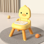 Lumendat Contemporary Creative Round Duck-Shaped PP TPE PU Leather PVC Height-Adjustable Kids Dining Chair Backrest Armless For Dining Room & Kitchen Lumendat