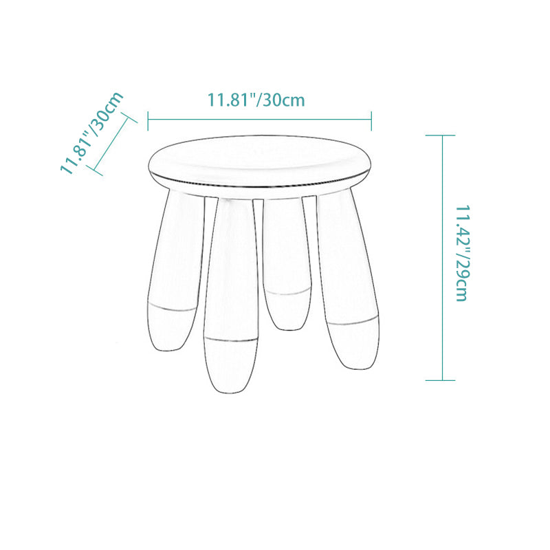 Lumendat Modern Minimalist Cylindrical Kid PP Low Stool Backless Armless For Living Room Lumendat