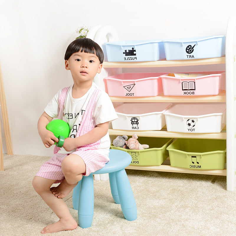 Lumendat Modern Minimalist Cylindrical Kid PP Low Stool Backless Armless For Living Room Lumendat