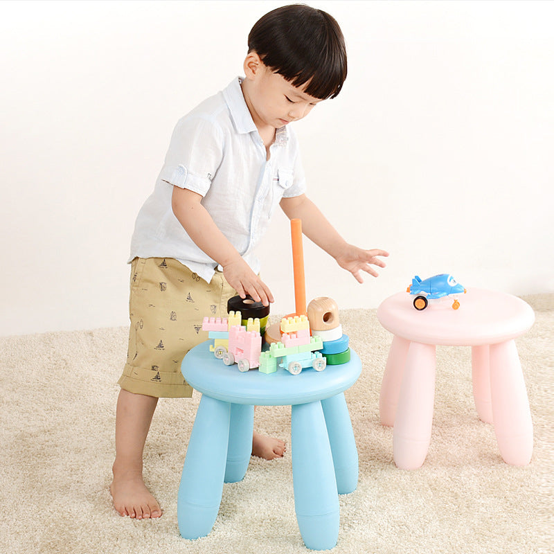 Lumendat Modern Minimalist Cylindrical Kid PP Low Stool Backless Armless For Living Room Lumendat