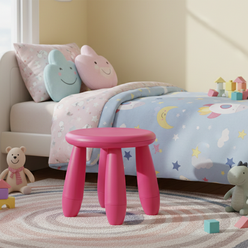Lumendat Modern Minimalist Cylindrical Kid PP Low Stool Backless Armless For Living Room Lumendat