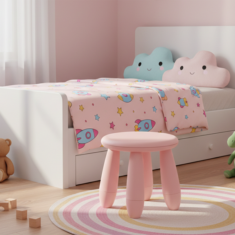 Lumendat Modern Minimalist Cylindrical Kid PP Low Stool Backless Armless For Living Room Lumendat
