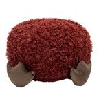 Lumendat Contemporary Creative Cylindrical Round EPP Particle Short Fleece Kid Low Stool Backless Armless For Living Room Lumendat