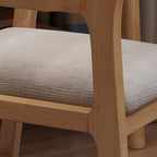Lumendat Contemporary Nordic Rectangular Linen-Cotton Rubberwood Multi-Layer Plywood Height-Adjustable Kid Desk Chair Backrest Armrest For Home Office Lumendat