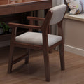 Lumendat Contemporary Nordic Rectangular Linen-Cotton Rubberwood Multi-Layer Plywood Height-Adjustable Kid Desk Chair Backrest Armrest For Home Office Lumendat