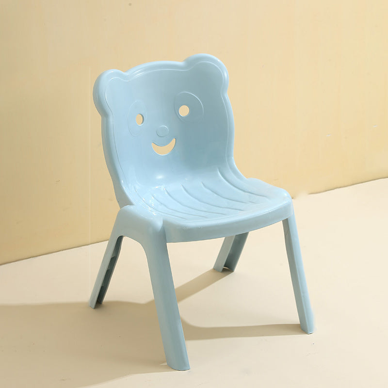Lumendat Contemporary Creative Curved Bear Hollowing Design Kids PP Dining Chair Backrest Armless For Dining Room & Kitchen Lumendat