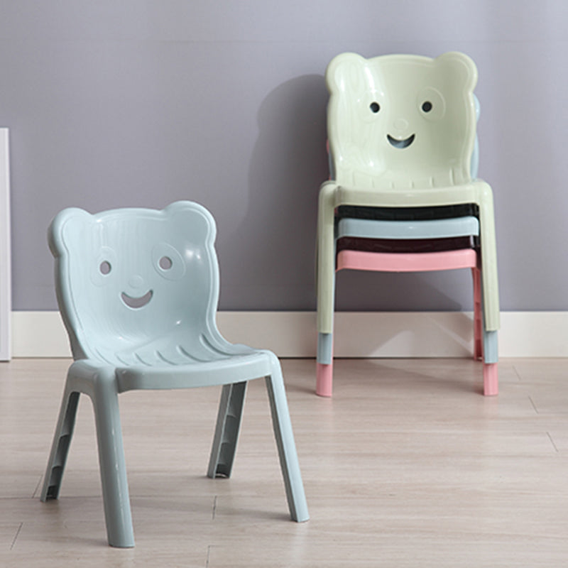 Lumendat Contemporary Creative Curved Bear Hollowing Design Kids PP Dining Chair Backrest Armless For Dining Room & Kitchen Lumendat
