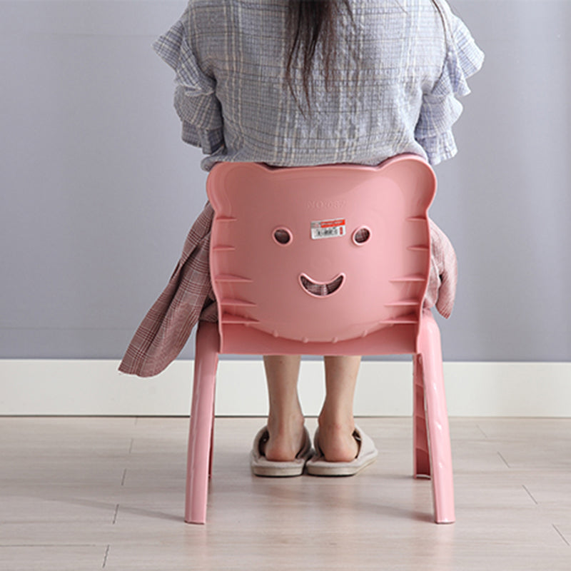 Lumendat Contemporary Creative Curved Bear Hollowing Design Kids PP Dining Chair Backrest Armless For Dining Room & Kitchen Lumendat