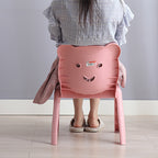 Lumendat Contemporary Creative Curved Bear Hollowing Design Kids PP Dining Chair Backrest Armless For Dining Room & Kitchen Lumendat