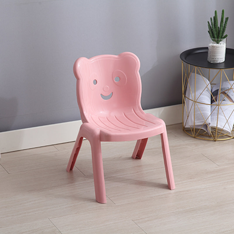 Lumendat Contemporary Creative Curved Bear Hollowing Design Kids PP Dining Chair Backrest Armless For Dining Room & Kitchen Lumendat