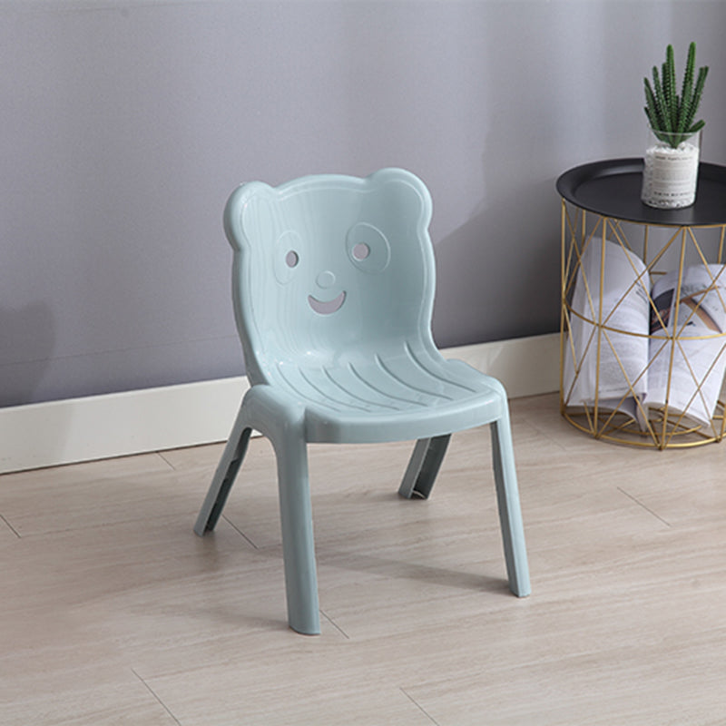 Lumendat Contemporary Creative Curved Bear Hollowing Design Kids PP Dining Chair Backrest Armless For Dining Room & Kitchen Lumendat