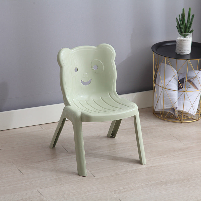 Lumendat Contemporary Creative Curved Bear Hollowing Design Kids PP Dining Chair Backrest Armless For Dining Room & Kitchen Lumendat