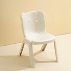 Lumendat Contemporary Creative Curved Bear Hollowing Design Kids PP Dining Chair Backrest Armless For Dining Room & Kitchen Lumendat