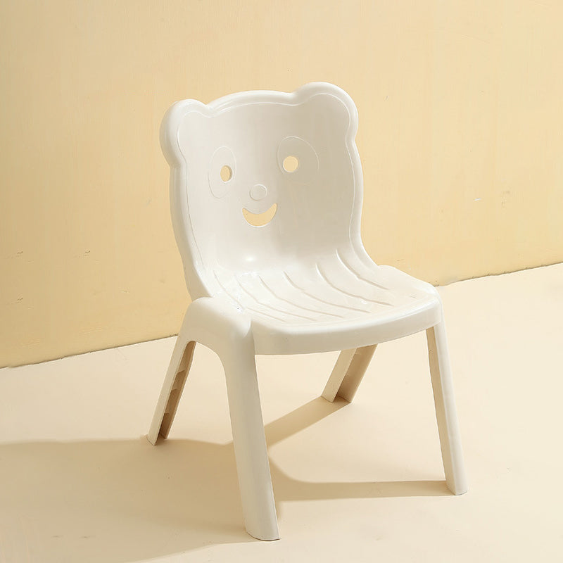 Lumendat Contemporary Creative Curved Bear Hollowing Design Kids PP Dining Chair Backrest Armless For Dining Room & Kitchen Lumendat