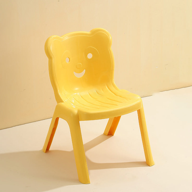 Lumendat Contemporary Creative Curved Bear Hollowing Design Kids PP Dining Chair Backrest Armless For Dining Room & Kitchen Lumendat