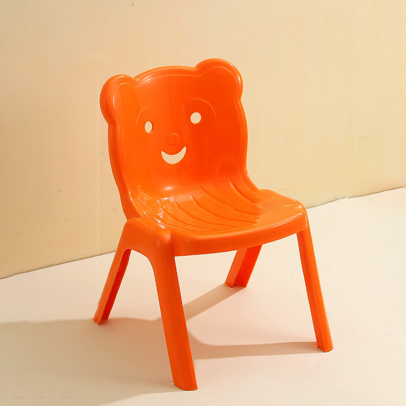 Lumendat Contemporary Creative Curved Bear Hollowing Design Kids PP Dining Chair Backrest Armless For Dining Room & Kitchen Lumendat