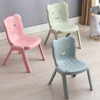 Lumendat Contemporary Creative Curved Bear Hollowing Design Kids PP Dining Chair Backrest Armless For Dining Room & Kitchen Lumendat