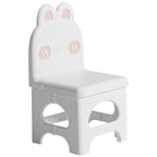 Lumendat Contemporary Creative Curved Rabbit Design PP Kids Foldable Dining Chair Backrest Armless For Dining Room & Kitchen Lumendat