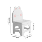 Lumendat Contemporary Creative Curved Rabbit Design PP Kids Foldable Dining Chair Backrest Armless For Dining Room & Kitchen Lumendat