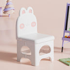 Lumendat Contemporary Creative Curved Rabbit Design PP Kids Foldable Dining Chair Backrest Armless For Dining Room & Kitchen Lumendat