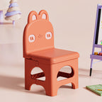 Lumendat Contemporary Creative Curved Rabbit Design PP Kids Foldable Dining Chair Backrest Armless For Dining Room & Kitchen Lumendat