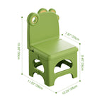 Lumendat Contemporary Creative Curved Mini Dinosaur Design PP Foldable Kids Dining Chair Backrest Armless For Dining Room & Kitchen Lumendat