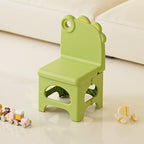 Lumendat Contemporary Creative Curved Mini Dinosaur Design PP Foldable Kids Dining Chair Backrest Armless For Dining Room & Kitchen Lumendat